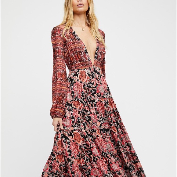 free people long sleeve maxi